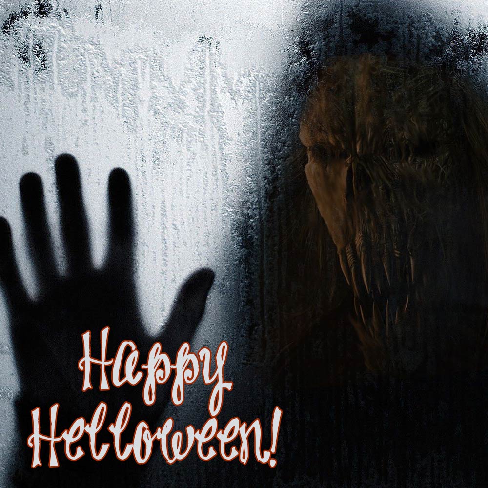 Очень страшная открытка на Хэллоуин