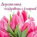 Дорогая мама, поздравляю с 8 марта!